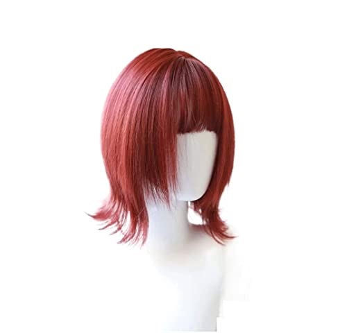 Perücke Bob-Perücke Für Damen, Kurze, Lockige, Gewellte Perücke Mit Air Bangs, Natürlich, Atmungsaktiv, Für Cosplay-Partys Perücken von Habrur