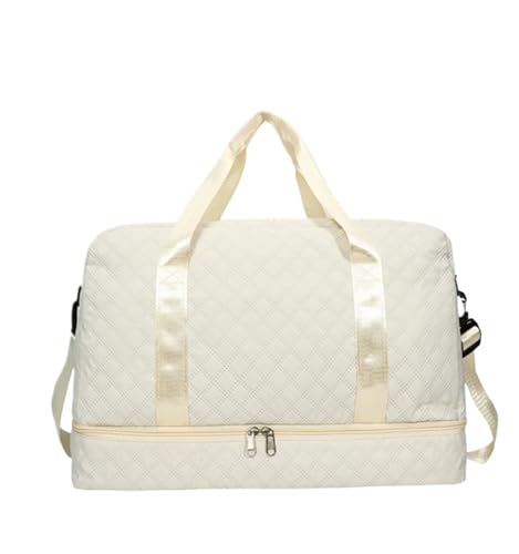 Reisetasche Weekender-Taschen Für Damen, Reisetasche, Großes Fassungsvermögen, Übernachtungstasche, Schuhfach Sporttasche (Color : A, Size : 52 * 25 * 30cm) von Habrur