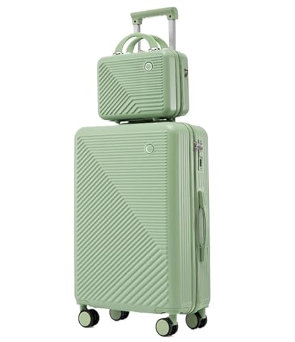 Rollkoffer Koffer Trolley 24-Zoll-Koffer Mit Reisetasche, Leichter ABS-Koffer Mit Universalrädern Für Damen Und Herren Koffer Gepäck Reisekoffer (Color : C, Size : 24in) von Habrur