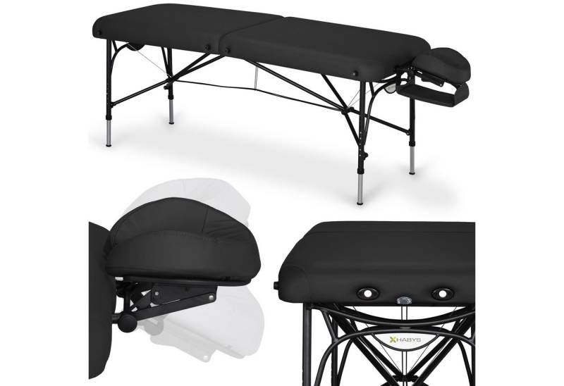 Habys Massageliege Smart Mobile Massagetisch Tragbar Massagebett Tattoliege Schwarz von Habys