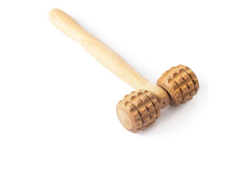 Habys Massageliege Holz-Gesichtsmassagegerät T-Form mit Noppen, Buchenholz von Habys