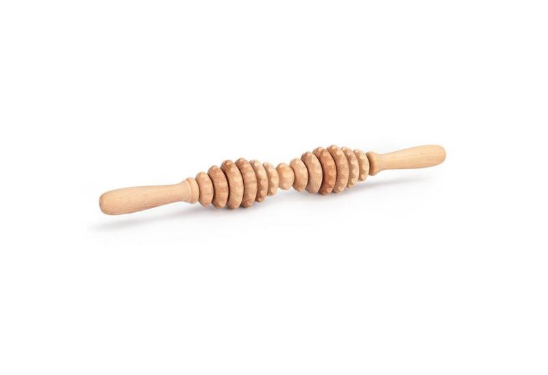 Habys Massageliege Holz-Massageroller 13 Rollen, Anti-Cellulite, Buchenholz, 40 cm von Habys