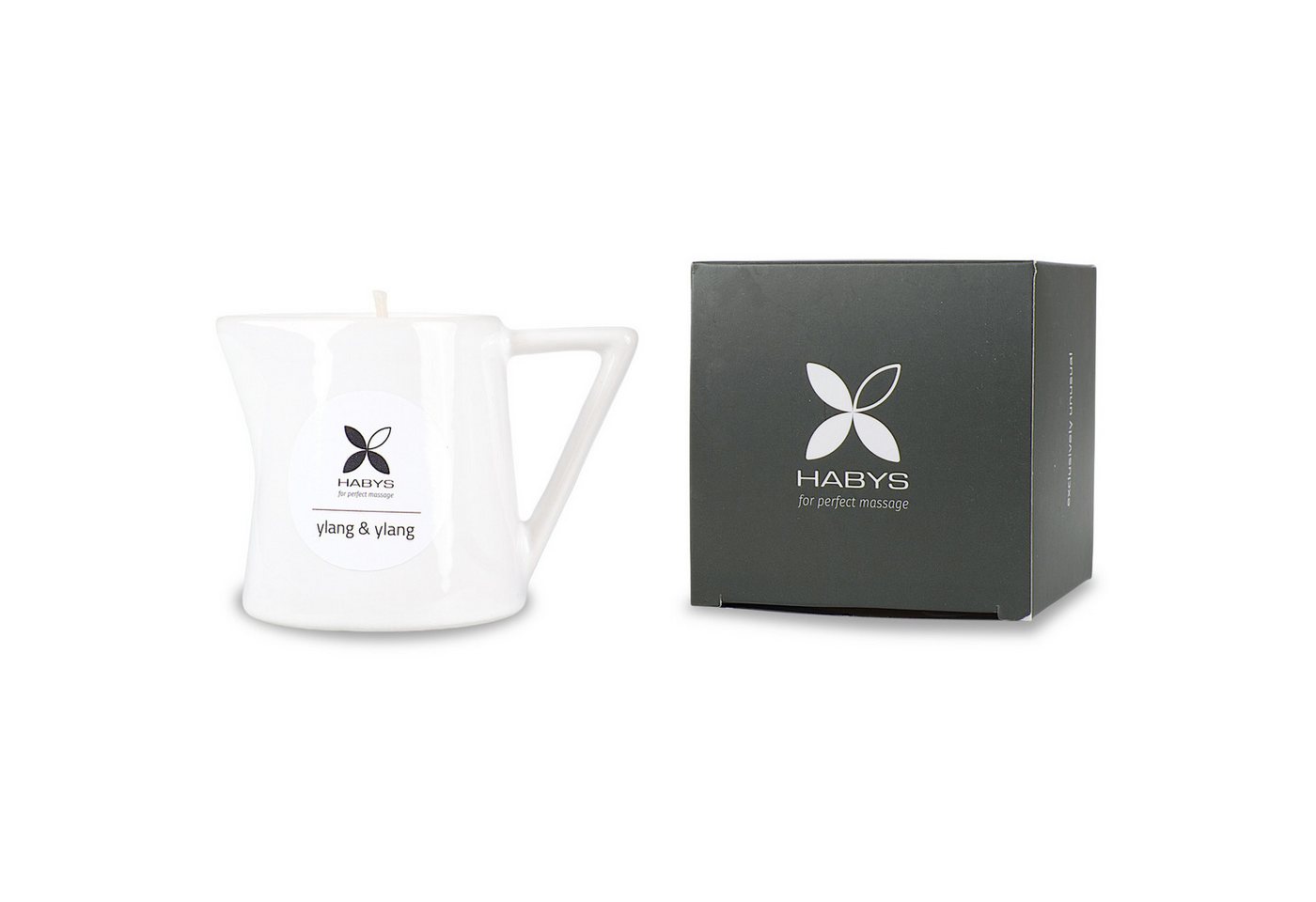 Habys Massageliege Massagekerze Ylang Ylang, Massageöl & Sheabutter, 110 ml von Habys