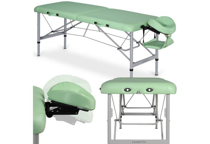 Habys Massageliege Aero Mobile Massagetisch Tragebares Verstellbar Grün 70 cm von Habys