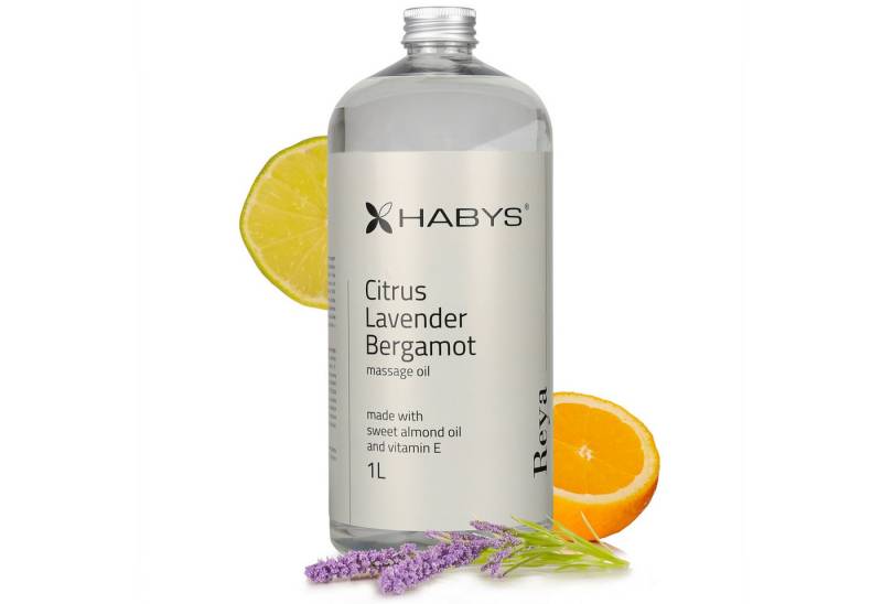 Habys Massageöl REYA Citrus, Lavender, Bergamot Öl 1L von Habys