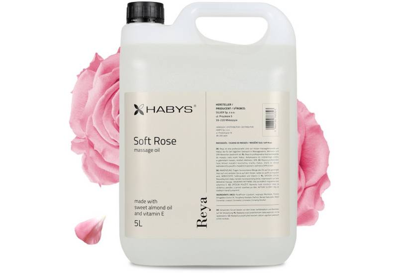 Habys Massageöl REYA Soft Rose Öl Duft von Rosen 5L von Habys