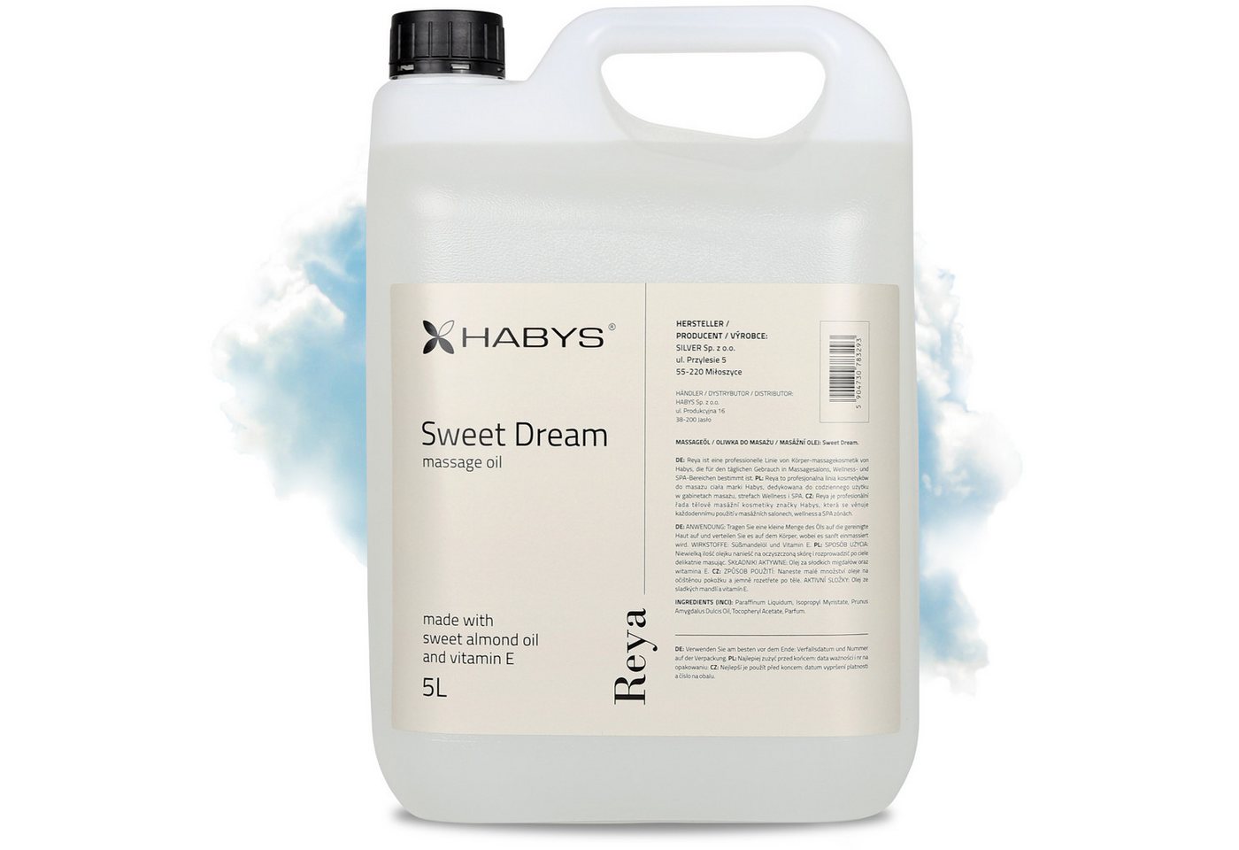 Habys Massageöl REYA Sweet Dream Öl Süßlich-blumiger Duft 5L von Habys