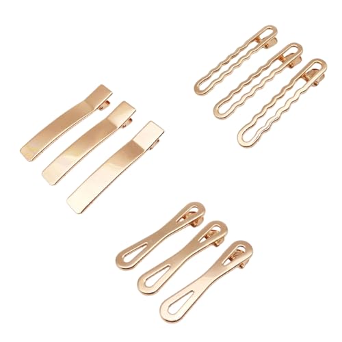 30 Stück Entenschnabel Haarspange, Alligator Haarspangen, Goldene Krokodilhaarspangen, Krokodil-Haarspangen aus Metall, Flache Metall-haarspangen, Krokodil-haarspange Alligator, für Mädchen Damen (B) von Hachera