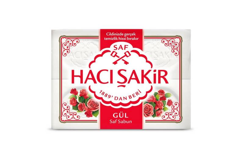 Haci Sakir Handseife Haci Sakir Hamam Seife Rose - Gül Saf Sabun (4x150g) 600g von Haci Sakir