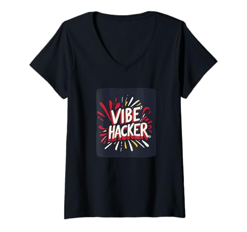 Damen Tolles Vibe Hacker-Kostüm für Erwachsene und Kinder T-Shirt mit V-Ausschnitt Damen Tolles Vibe Hacker-Kostüm für Erwachsene und Kinder T-Shirt mit V-Ausschnitt von Hacker Outfit