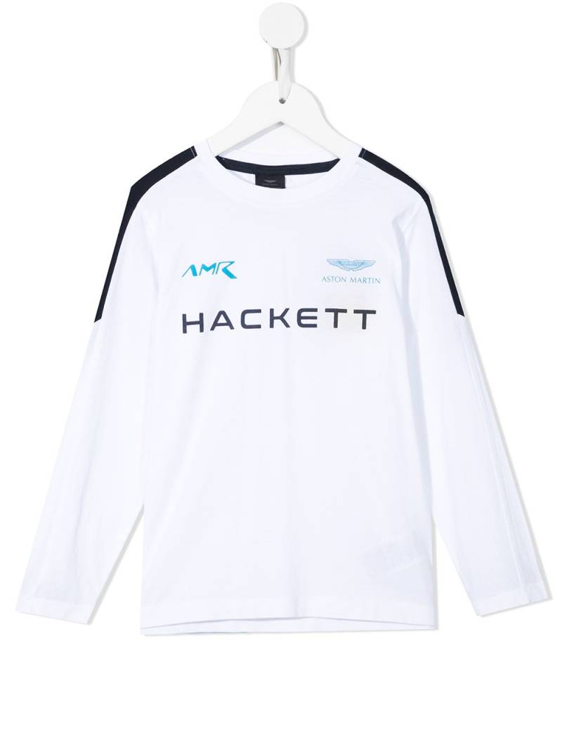 Hackett Kids Langarmshirt mit Logo-Print - Weiß von Hackett Kids