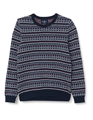 HACKETT LONDON Boy's Fairisle Crew Pullover Sweater, Navy, 5 Years von Hackett London