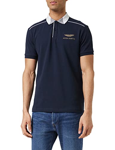 HACKETT LONDON Herren AMR Jacq Hackett Polo Shirt, Blue (Navy), XL von Hackett London