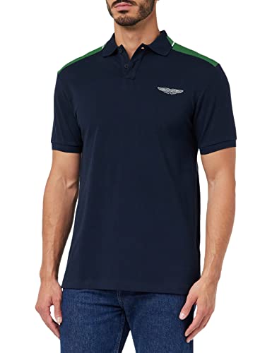 HACKETT LONDON Herren Am Col Block Polohemd, Blue (Navy), S von Hackett London