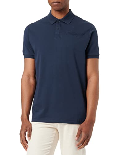 HACKETT LONDON Herren Am Emboss Bk Polo Polohemd, blau (Marineblau), S von Hackett London