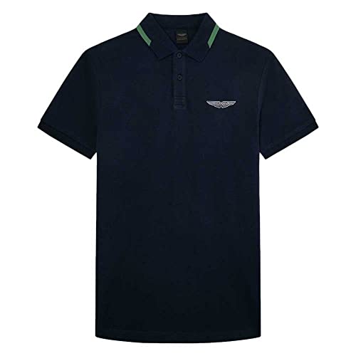 HACKETT LONDON Herren Am Tipped Polo Polohemd, Blue (Navy), XL von Hackett London