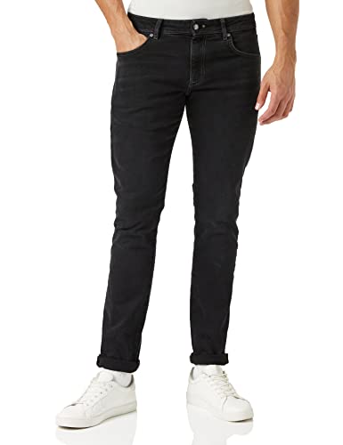 HACKETT LONDON Herren Black Denim Jeans, Schwarz, 38W/32L von Hackett London