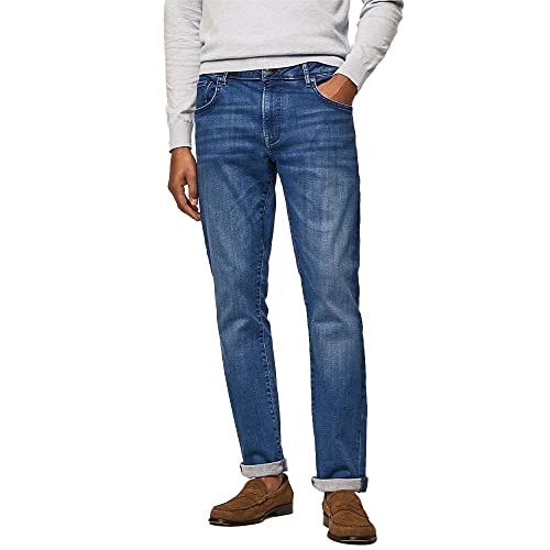 HACKETT LONDON Herren Bright Blue Powerflex Jeans, Denim, 38 von Hackett London