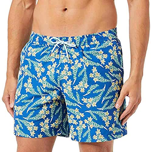 HACKETT LONDON Herren Coastal Flowers Badehose, blau, S von Hackett London