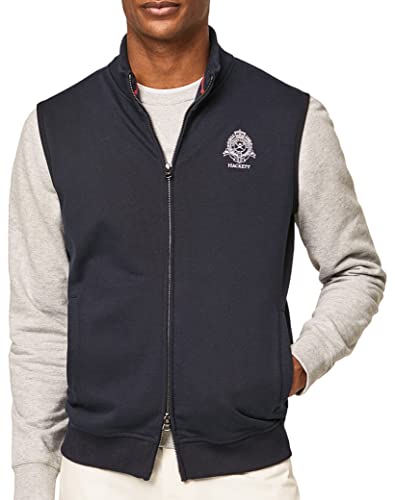 HACKETT LONDON Herren Heritage Gilet Fz Hooded Sweatshirt, Navy Blazer, XXL von Hackett London