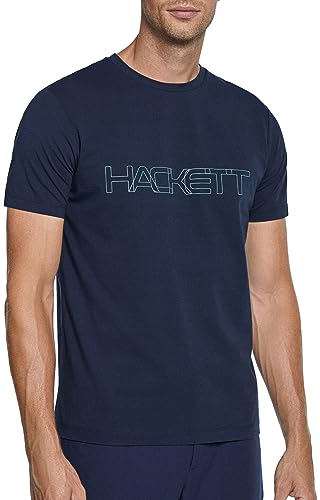 HACKETT LONDON Herren Hs Hackett Outline T-Shirt, blau (Marineblau), 3XL von Hackett London