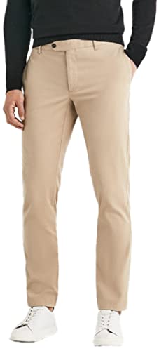 HACKETT LONDON Herren Kensington Slim Chino Pants, Brown (Oatmeal), 36W/32L von Hackett London