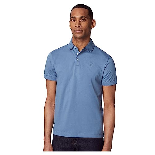 HACKETT LONDON Herren Pima Cotton Polo Polohemd, Blau (Steel Blue), L von Hackett London