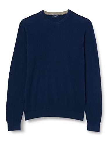 HACKETT LONDON Herren Rib Knit Crew Pullover, blau (Marineblau), XL von Hackett London