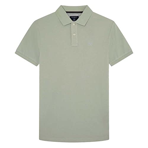 HACKETT LONDON Herren Slim Fit Logo Polohemd, Green (Laurel Green), 3XL von Hackett London