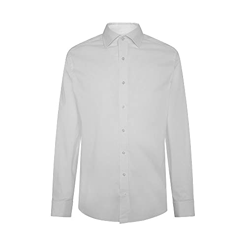 HACKETT LONDON Herren Stretch Pop Dc Shirt, White (White), 15 von Hackett London