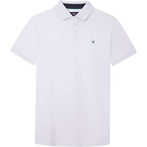 HACKETT LONDON Herren Swim Print Trim Polo Polohemd, weiß, 3XL von Hackett London