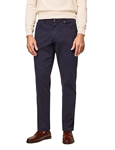 HACKETT LONDON Herren Texture 5 Pkt Hose, Navy Blazer, 42W/30L von Hackett London