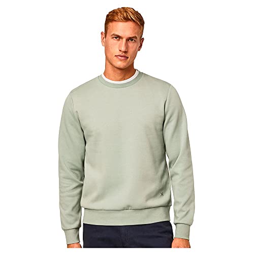 HACKETT LONDON Herren Tipped Crew Kapuzenpullover, Duck Egg, L von Hackett London