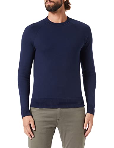 HACKETT LONDON Men's Knitted Sweatshirt Pullover Sweater, Navy, S von Hackett London