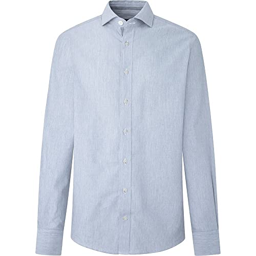 HACKETT LONDON Men's OXF Flannel Eng STR Shirt, Grey, L von Hackett London