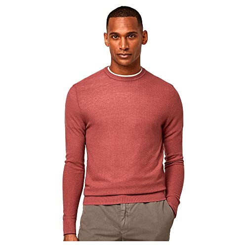 HACKETT LONDON Men's Wsc Textured Crew Pullover Sweater, Dusty Rose, XXL von Hackett London