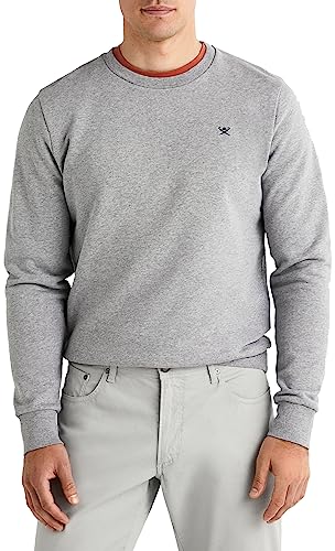 HACKETT LONDON Mens Hackett LDN Logo CRW Sweater, 913LIGHT Grey Marl, L von Hackett London