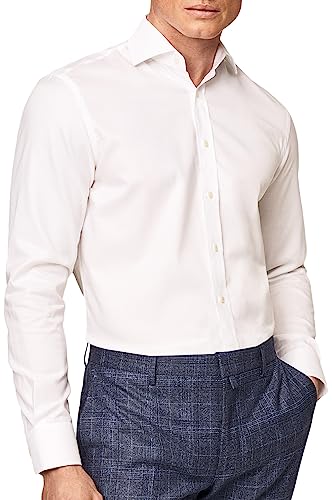 HACKETT LONDON Herren Royal Ox Bc Shirt, White (White), 15 von Hackett London