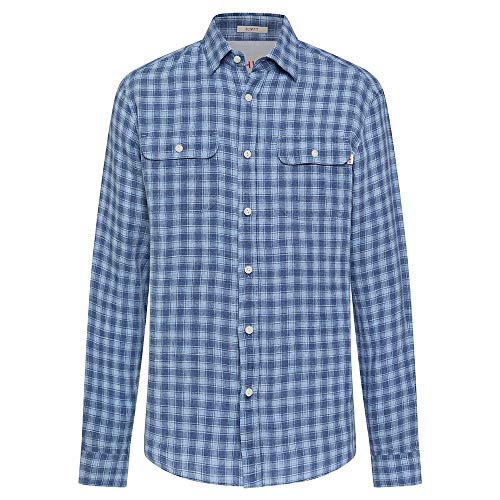 HKT by Hackett Herren Hkt Ln Chk Freizeithemd, Blau (5BPSKY/Blue 5BP), 38 (Herstellergröße:S) von Hackett London