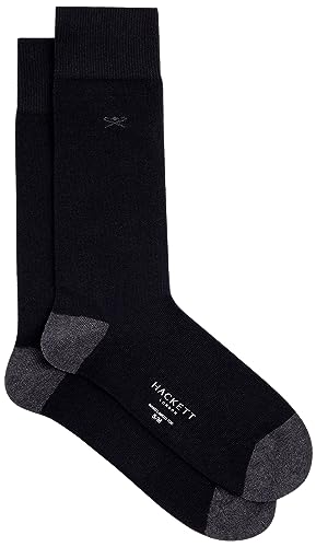 Hackett London Herren Kontrastfarbene T-Stocken Socken, Schwarz (Black), S von Hackett London