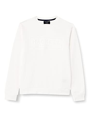 HACKETT LONDON Jungen Hackett Emboss Crew T-Shirt, White, 3 Years von Hackett London