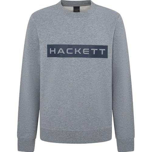 Hackett London Herren Hs Essential Sp Crew Sweatshirt, Grau (Grau/Marineblau), XL Hackett London Herren Hs Essential Sp Crew Sweatshirt, Grau (Grau/Marineblau), XL von Hackett London