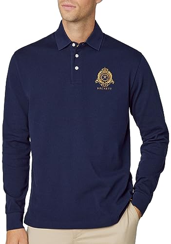 Hackett Heritage Logo Rugby Long Sleeve Polo M von Hackett London