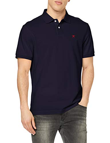 Hackett London Herren Slim Fit Logo Polo Shirt, 595navy, L EU von Hackett London