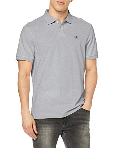 Hackett London Herren Slim Fit logo Polo Shirt, 913light Grey Marl, M EU von Hackett London