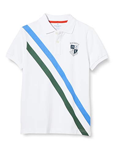 Hackett Jungen Polo Shirt Sash Polo Y, 800WHITE, Y15 von Hackett London