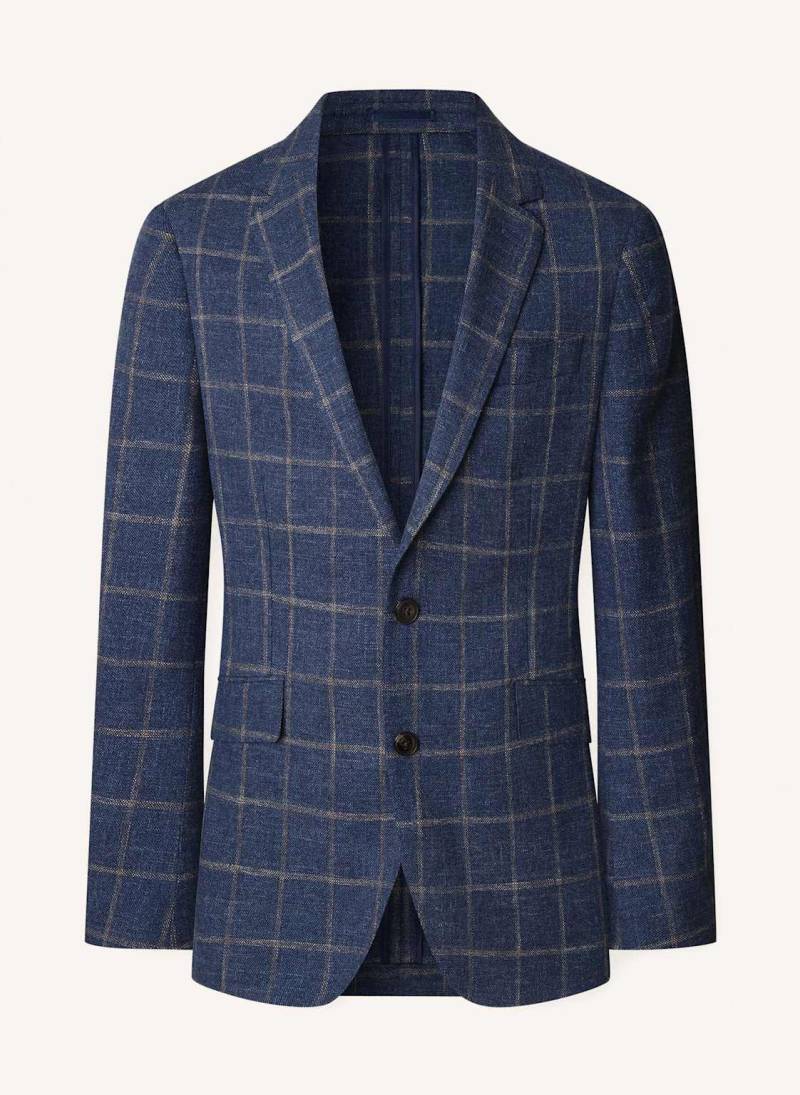 Hackett London Blazer Stretch Lin Mel Wpane blau von Hackett London