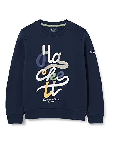 HACKETT LONDON Boy's Hackett Script Crew Sweater, Navy Blazer, 13 Years von Hackett London