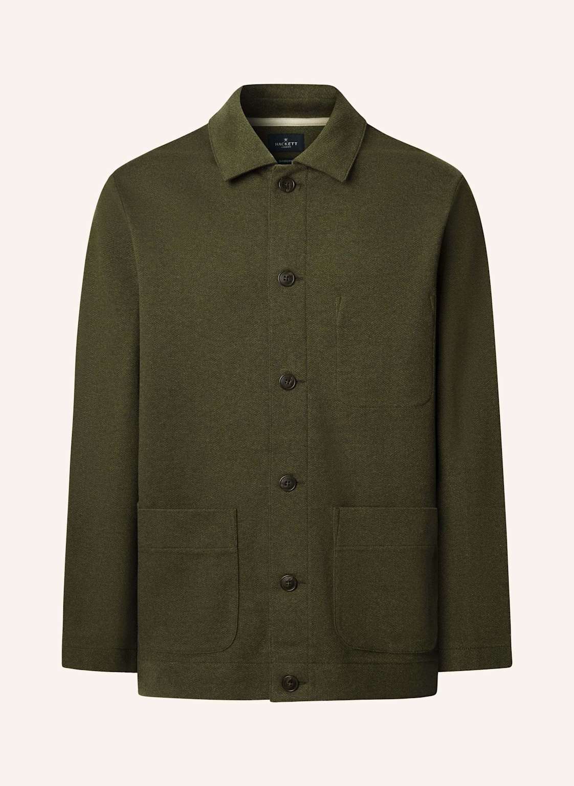 Hackett London Fieldjacket Hbone Jacq  Shirt gruen von Hackett London