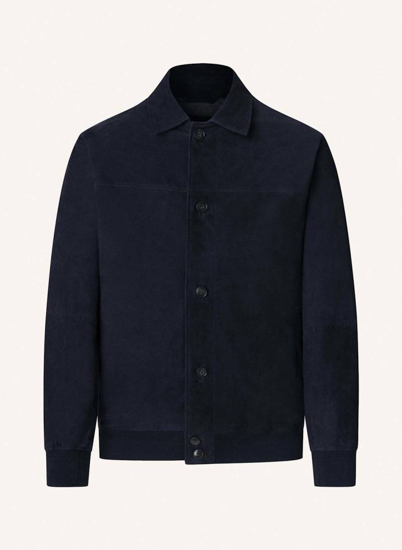 Hackett London Fieldjacket Suede Blouson blau von Hackett London